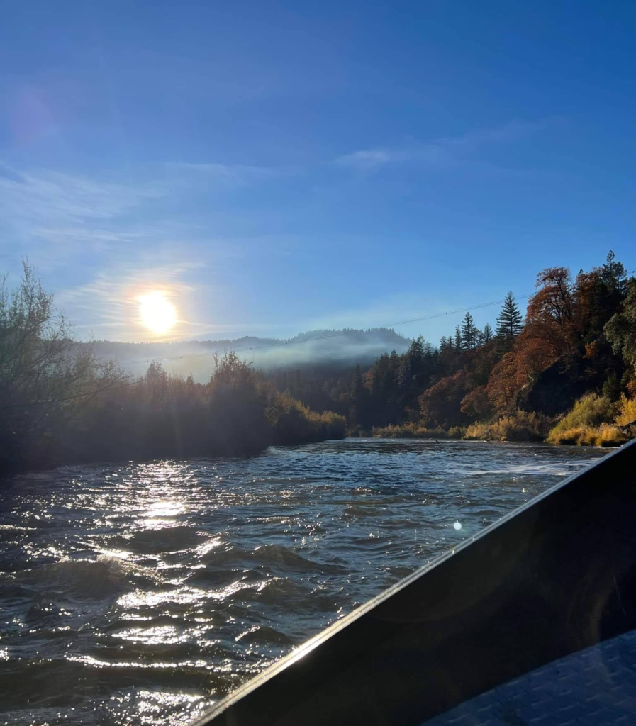 River shining in the sun near Happy Camp