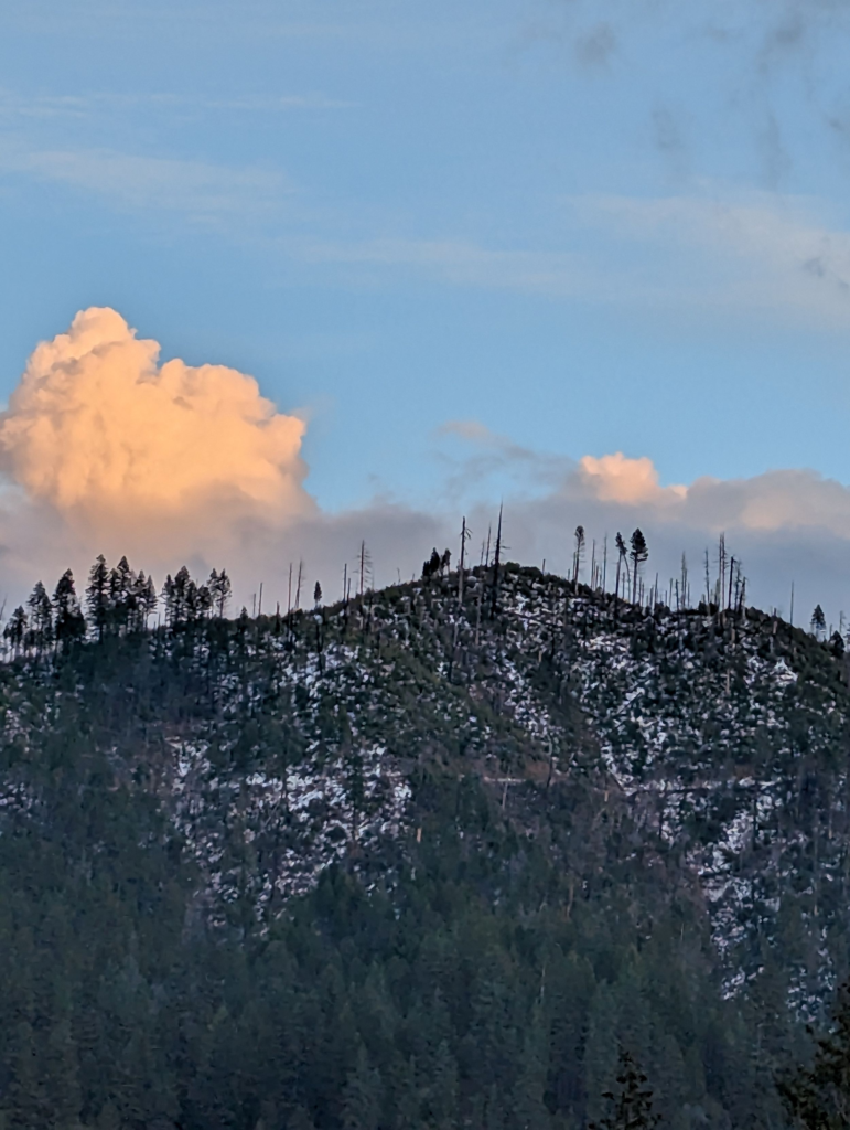 Clouds building over a Siskiyou County ridge