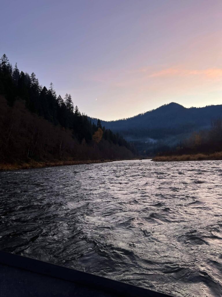 River flowing past the mountains